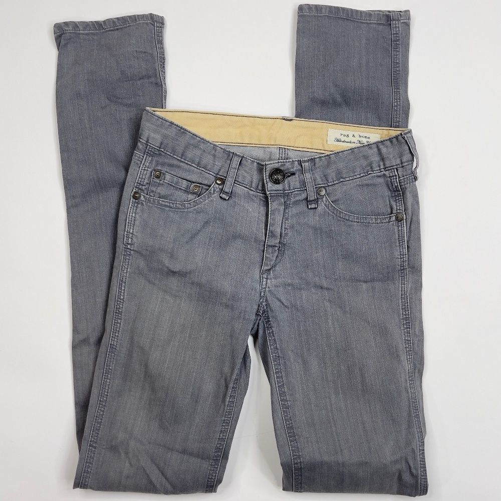Rag and Bone Gray Denim Skinny Jean Sz 24